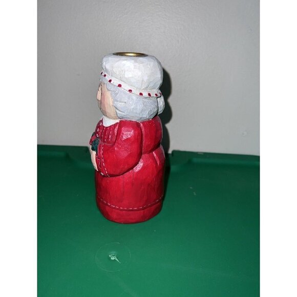 Eddie Walker MRS CLAUS Candle Holder Signed Holidays Decor Midwest of California - Picture 5 of 7
